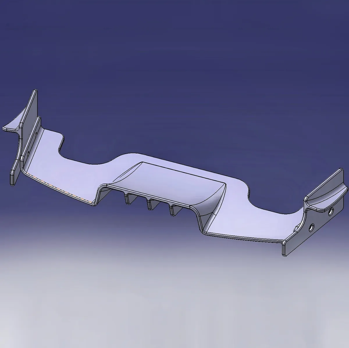 Adjustable 1:10 Scale RC Drift Rear Diffuser, photo 1
