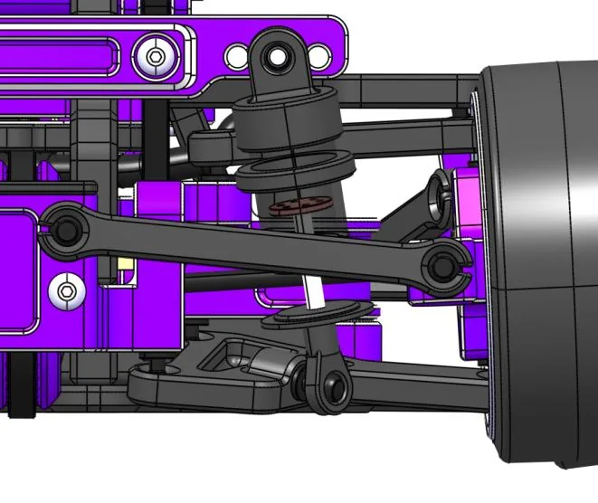 XP1 front suspension, view 2