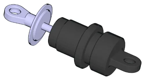 Step 39, 55 mm shock absorbers: assembled